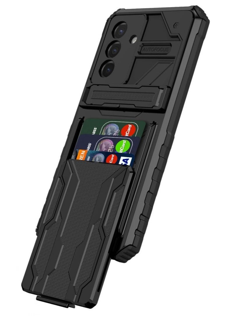 Generic - Protective Cover for Samsung Galaxy A36/A56 5G Wallet Case with Credit Card Holder Stand Kickstand Slim Rugged Shockproof Heavy Duty Defender Armor - Image 1