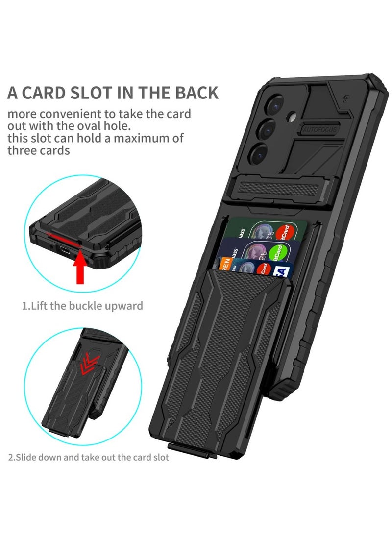 Generic - Protective Cover for Samsung Galaxy A36/A56 5G Wallet Case with Credit Card Holder Stand Kickstand Slim Rugged Shockproof Heavy Duty Defender Armor - Image 1