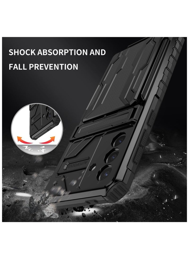 Generic - Protective Cover for Samsung Galaxy A36/A56 5G Wallet Case with Credit Card Holder Stand Kickstand Slim Rugged Shockproof Heavy Duty Defender Armor - Image 1