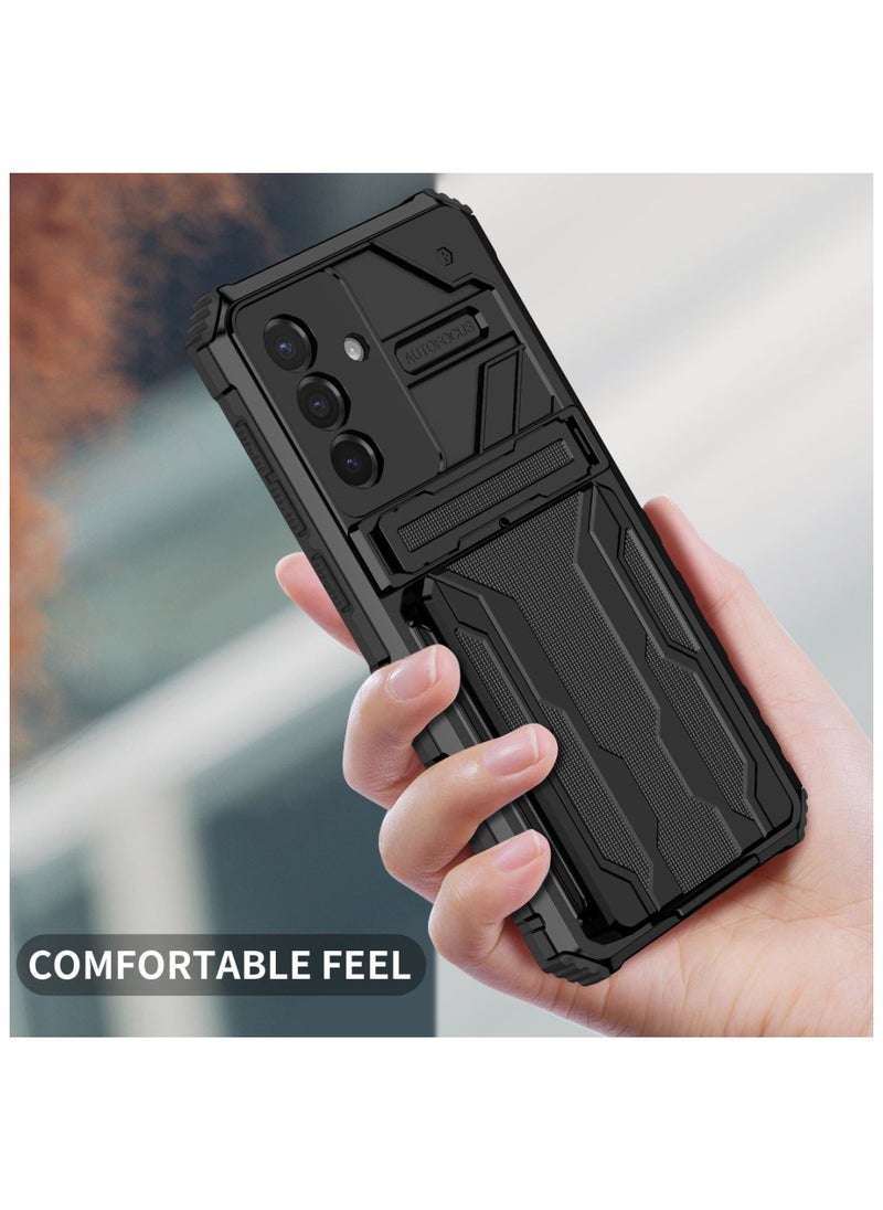 Generic - Protective Cover for Samsung Galaxy A36/A56 5G Wallet Case with Credit Card Holder Stand Kickstand Slim Rugged Shockproof Heavy Duty Defender Armor - Image 1