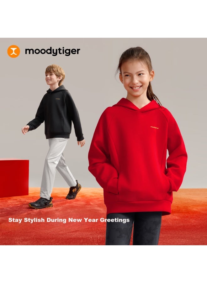 Moodytiger New Year Series Children's Air Layer Sweatshirt Soft Skin-friendly Boys And Girls Red Lunar New Year Hoodie - Image 2