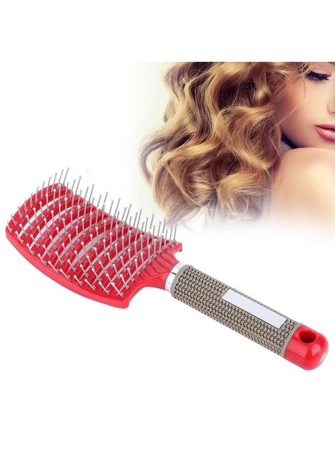 Thoraya Hair Brush Curved Massage Comb Salon Hairdressing Tool Anti skid(Red)  - Image 5