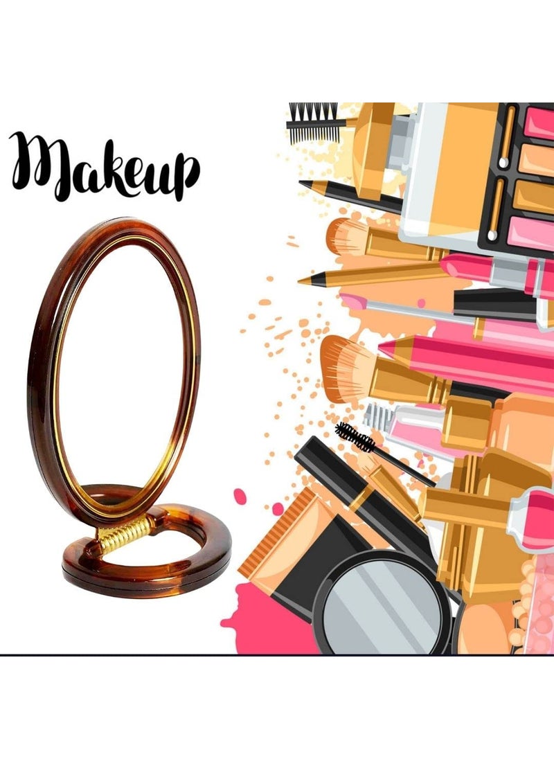 GutarGoo GutarGoo Makeup Oval Beauty Mirror Magnifying Mirror Makeup Double Side Magnification 1X5X with Stand Mirror for Men Women Large 1  - Image 4