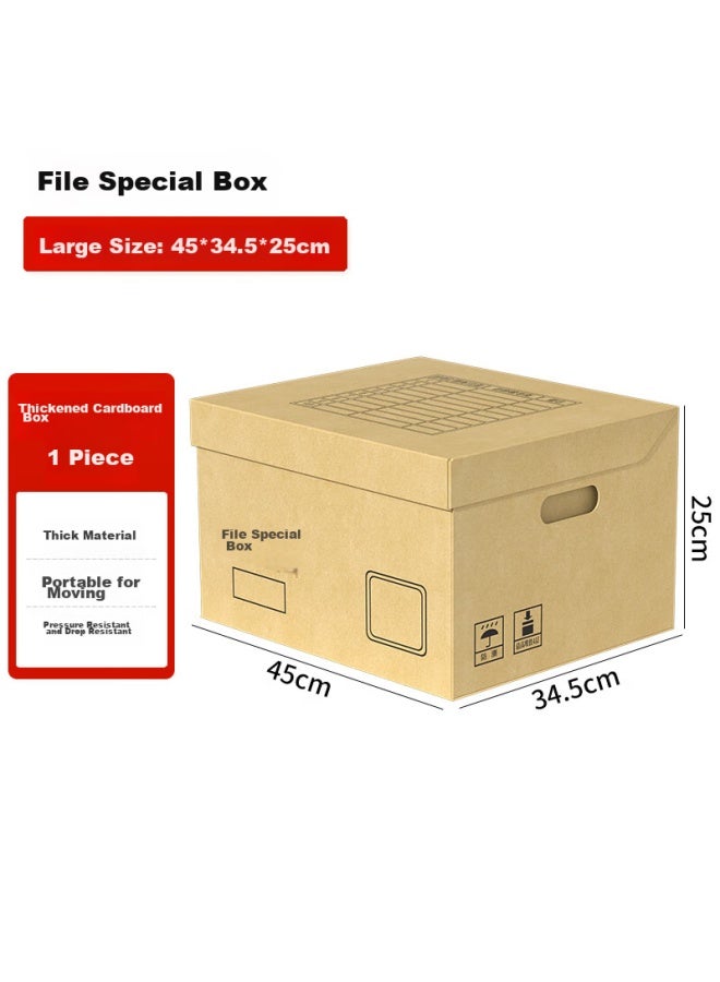 Jin Longxing Jinlongxing صندوق ملفات من قطعة واحدة، نسخة متينة ثلاثية الطبقات من الكرتون المضلع مقاس 45*34.5*25 سم، منظم مستندات محاسبية، صندوق تخزين، صندوق تخزين كتب، A1036 - Image 1