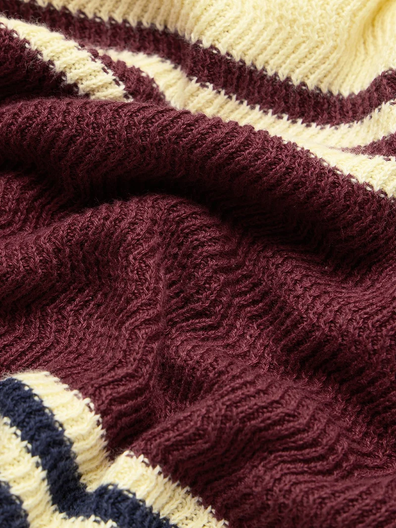 The Souled Store  Jacquard Polo: Red Velvet  | Best Price UAE