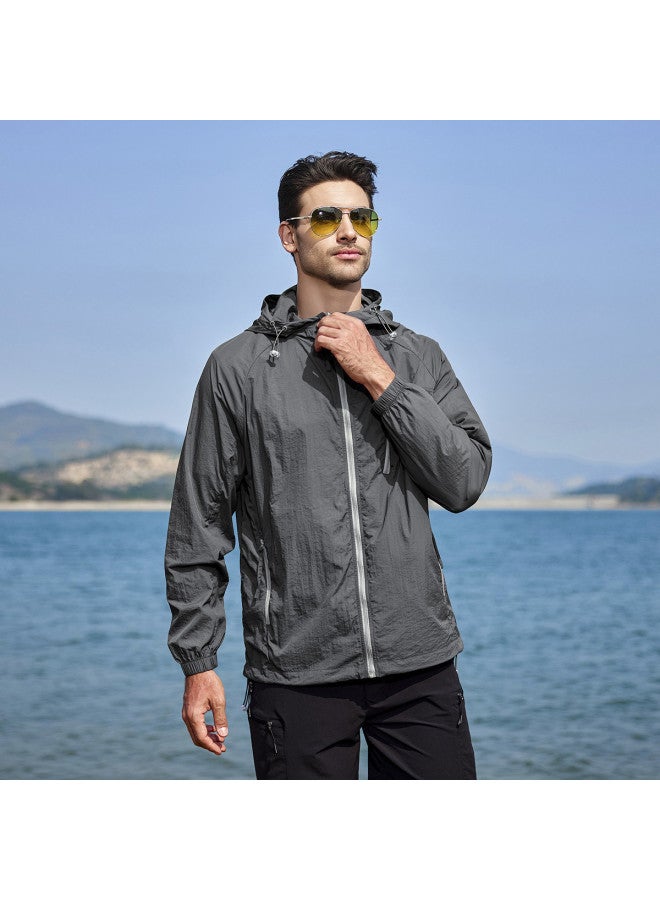 Jeep Upf50+】men's Summer Sun Protection Jacket Outdoor Casual Comfortable Versatile Hooded Cardigan Coat Men - Image 2