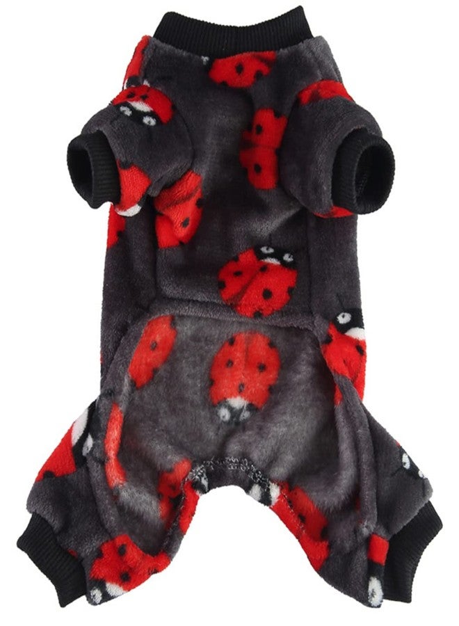 XIAOYU Cute Ladybug Pattern Dog Pajamas Pet Clothes Doggie Halloween Christmas Costumes Puppy Cat Jumpsuits, XL - Image 2