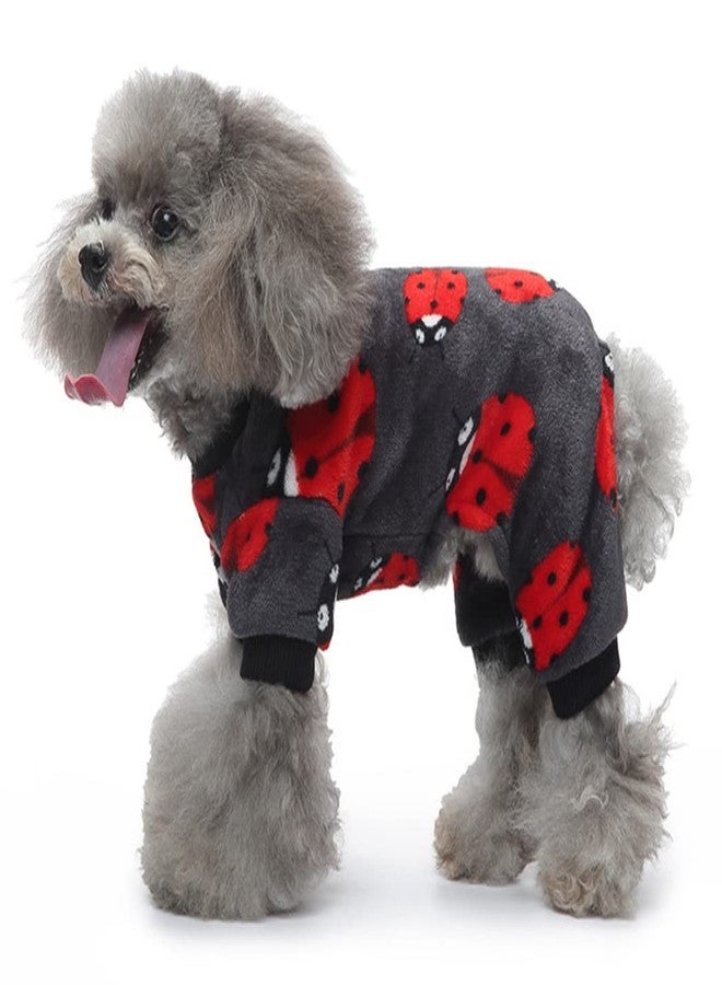 XIAOYU Cute Ladybug Pattern Dog Pajamas Pet Clothes Doggie Halloween Christmas Costumes Puppy Cat Jumpsuits, XL - Image 3