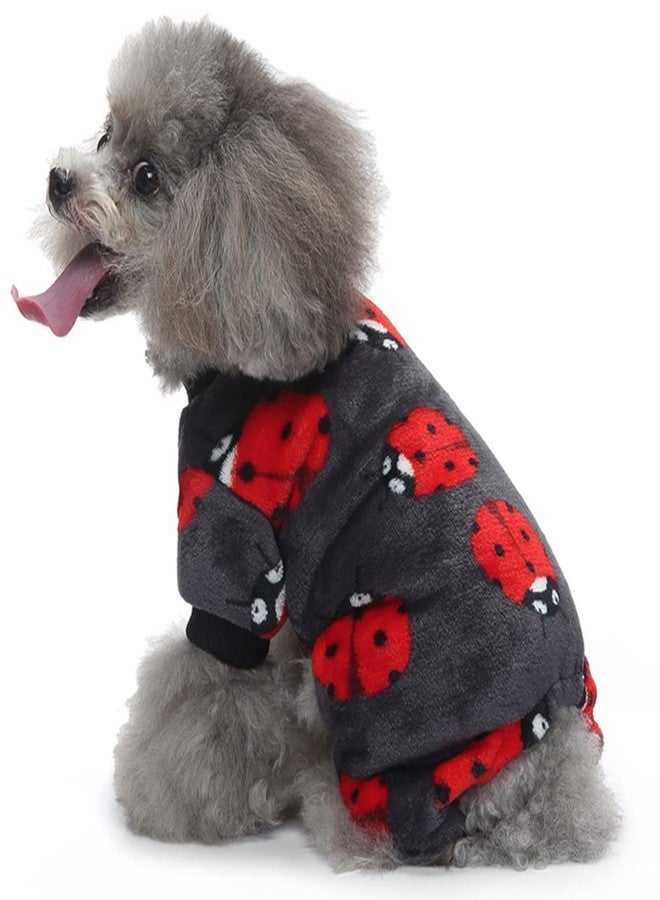 XIAOYU Cute Ladybug Pattern Dog Pajamas Pet Clothes Doggie Halloween Christmas Costumes Puppy Cat Jumpsuits, XL - Image 4