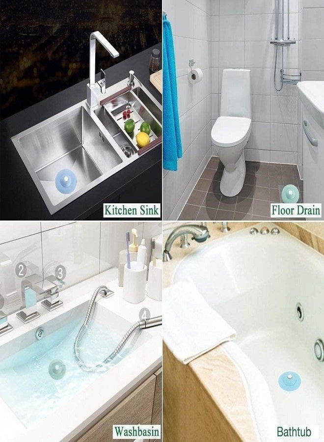 3 قطع سدادة تصريف الدش، غطاء حوض الاستحمام، واقيات مصافي حوض الاستحمام الساخن المحمولة من السيليكون، متعدد الألوان - Image 3