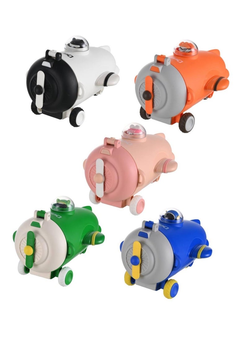 DESSINI زجاجة ماء للأطفال سعة 550 مل، خالية من BPA، مقاومة للتسرب 800 رمادي/أزرق - Image 3