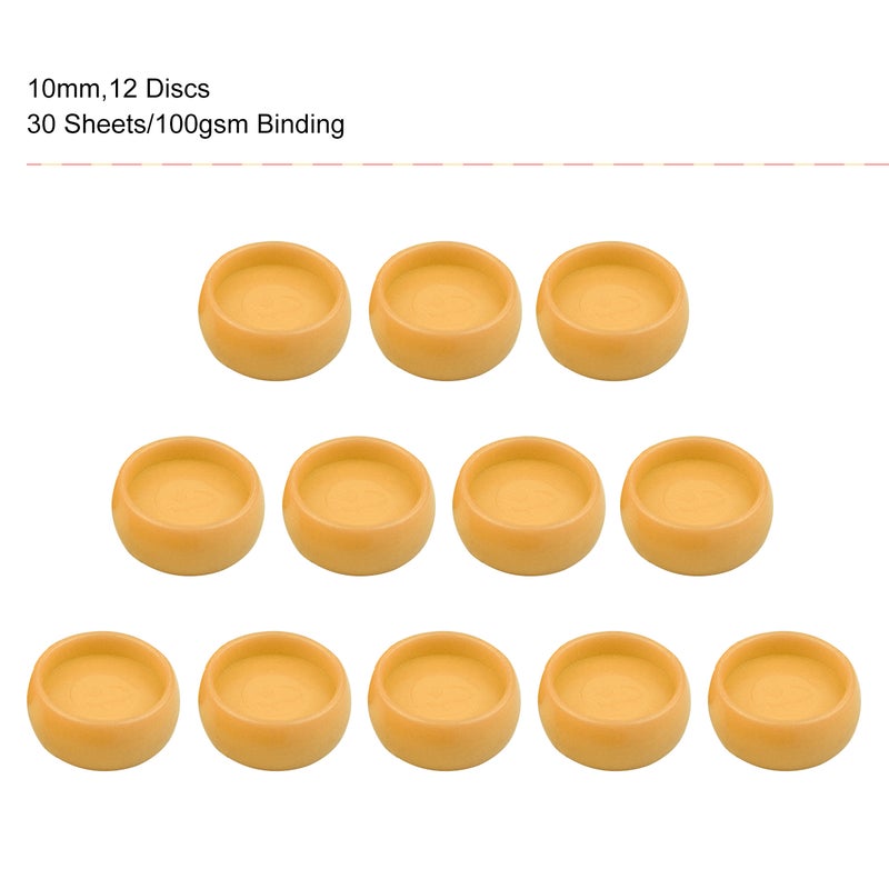 KW-trio 12pcs DIY Disc Binding Ring T-type Mushroom Hole Loose Leaf Notebook Notepad Binder Fixing Disc Buckle 10mm/15mm/20mm/25mm for Travel Office Home School Students - Image 4