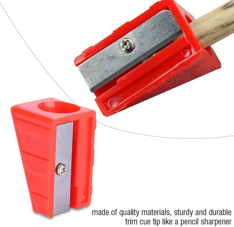 comfrt 3Pcs Billiards Pool Cue Tip Shaper Tool, Portable Cue Tip Trimmer Shaper Tapper Repair Tool Accessory - Image 2