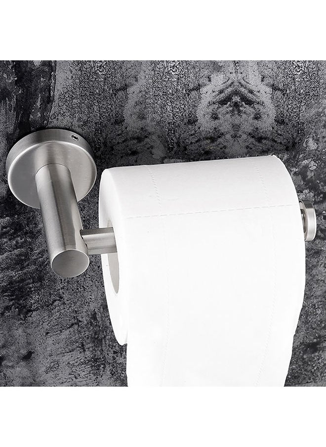 NIBEMINENT Wall-Mounted Bathroom Toilet Paper Holder Silver 17 x 10cm  - Image 2