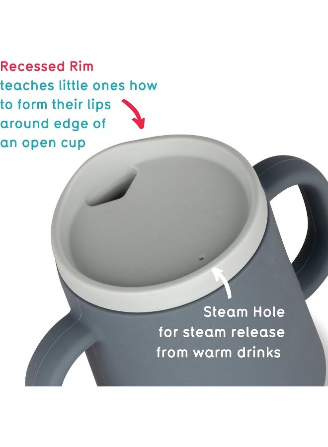 TUM TUM 3 in 1 Baby Trainer Sippy Cup for Toddlers - Grey - Image 3