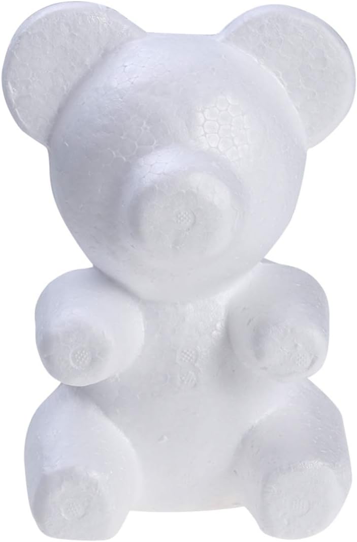 comfrt Wihte Foam Bear Polystyrene Styrofoam Animal Foam Craft DIY Foam Moddel Decoration for Wedding Birthday Party Gift Ornament - Image 1