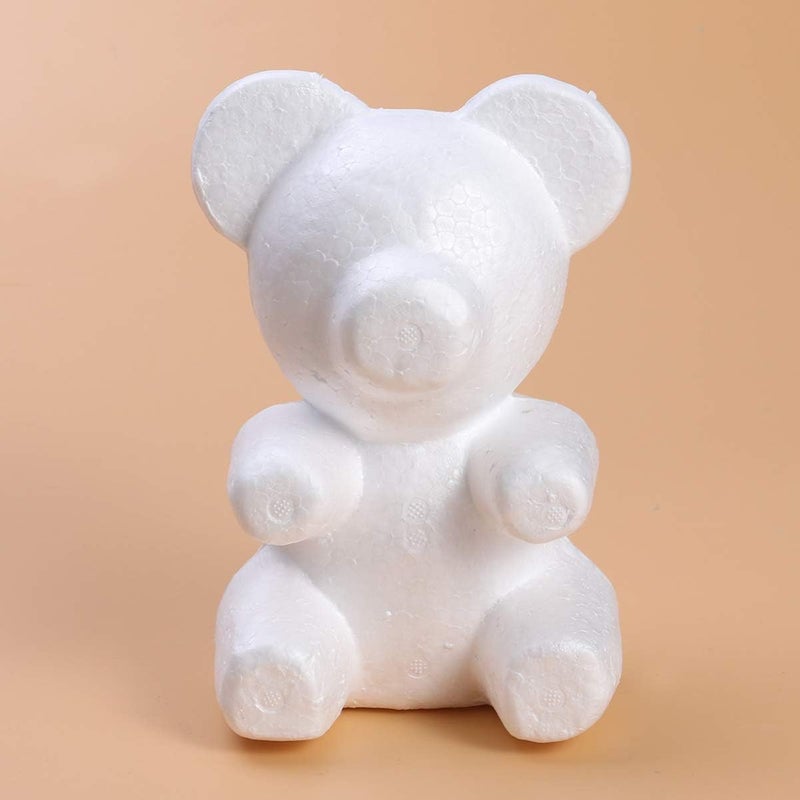 comfrt Wihte Foam Bear Polystyrene Styrofoam Animal Foam Craft DIY Foam Moddel Decoration for Wedding Birthday Party Gift Ornament - Image 2