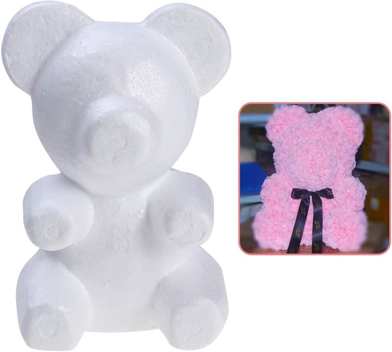 comfrt Wihte Foam Bear Polystyrene Styrofoam Animal Foam Craft DIY Foam Moddel Decoration for Wedding Birthday Party Gift Ornament - Image 3
