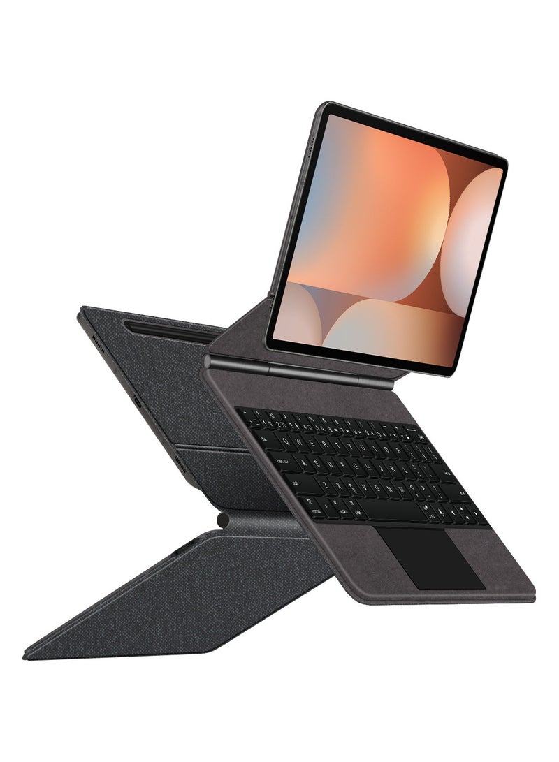 Bluetooth Keyboard Case Compatible with Samsung Galaxy Tab S10 Ultra 14.6 Inch 2024 Tablet, Intelligent Magnetic Touch Bluetooth Keyboard with Built-in Magnetic Suction - Image 4