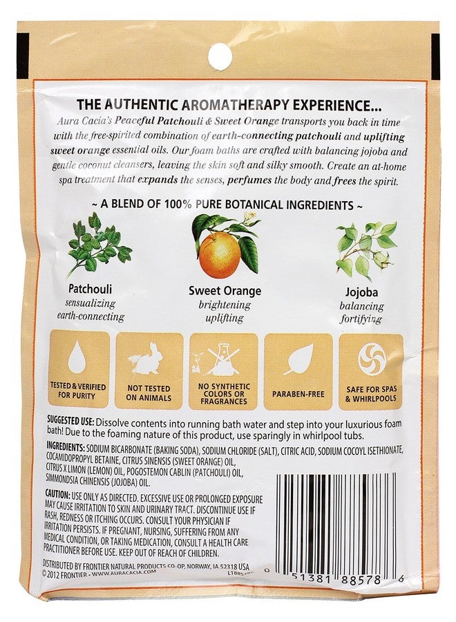 Aura Cacia Aromatherapy Foam Bath, Peaceful Patchouli and Sweet Orange, 2.5 ounce packet (Pack of 3) - Image 2