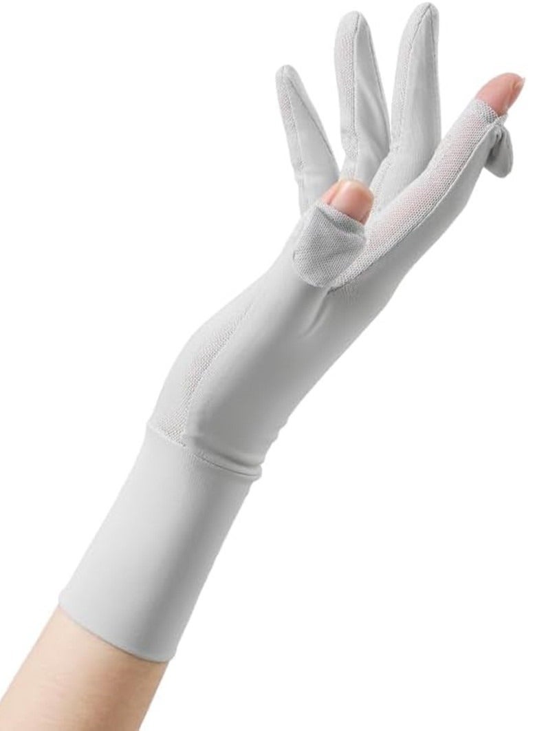 general 3 pairs of gloves in different colors,white - Grey - pink Anti-Sweat, UV Protection, Touchscreen Compatible - Image 3