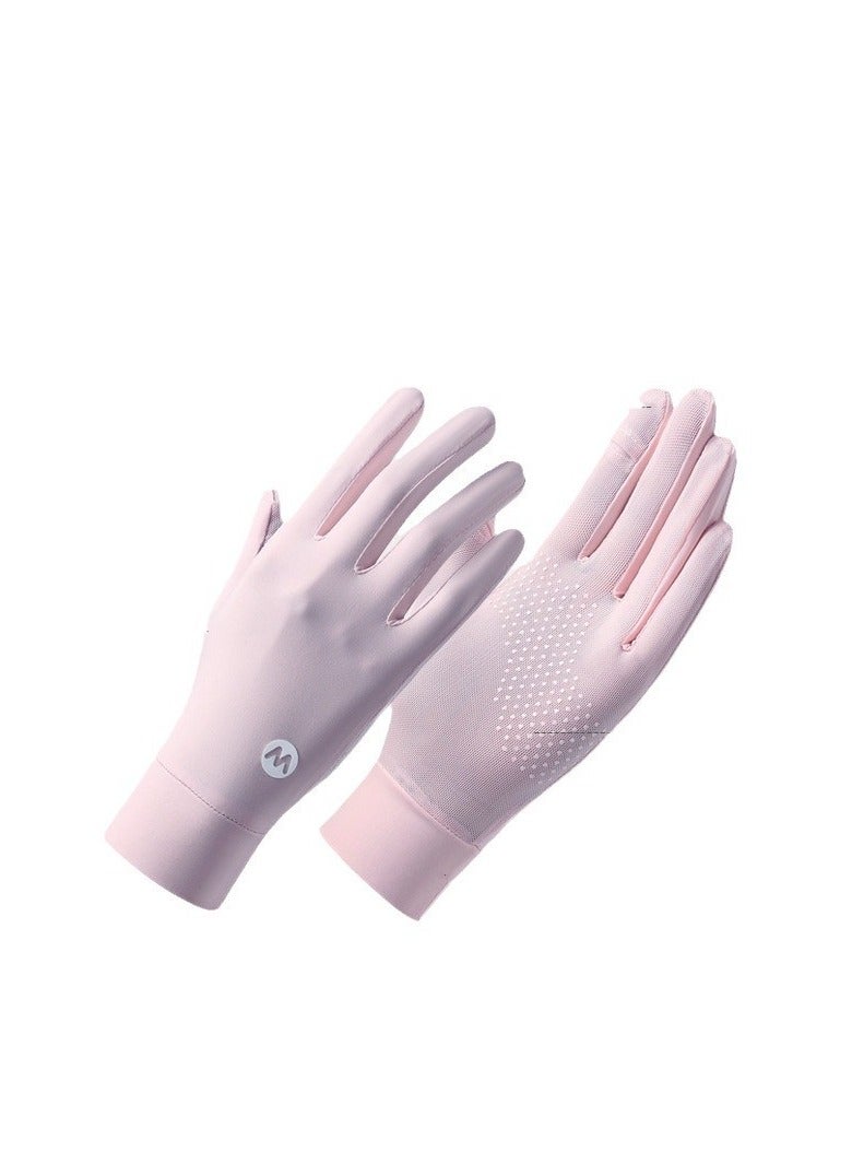 general 3 pairs of gloves in different colors,white - Grey - pink Anti-Sweat, UV Protection, Touchscreen Compatible - Image 4