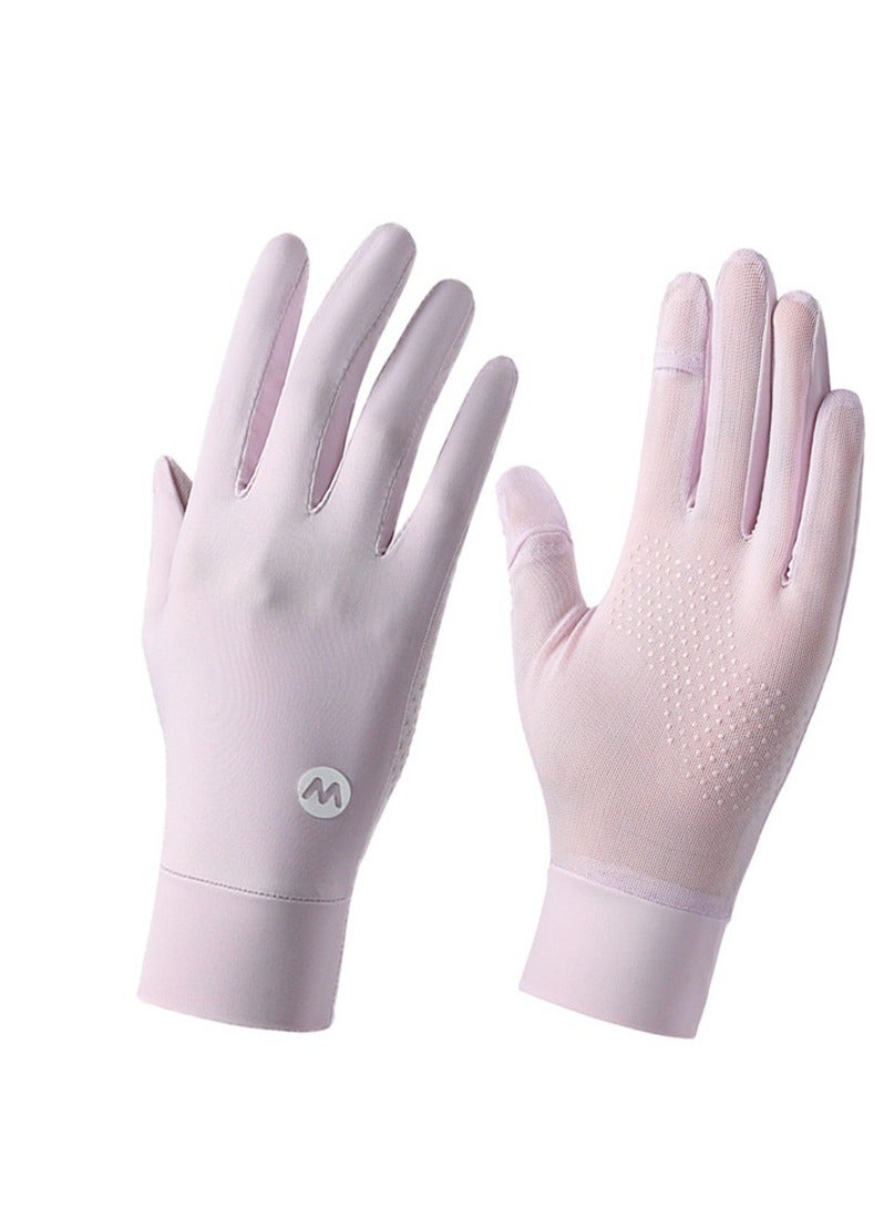 general 3 pairs of gloves in different colors,white - Grey - pink Anti-Sweat, UV Protection, Touchscreen Compatible - Image 5
