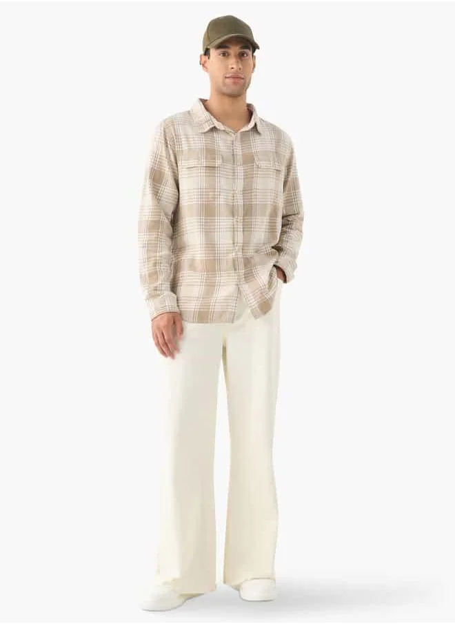 Lee Cooper Lee Cooper Checked Shirt with Pockets and Long Sleeves
