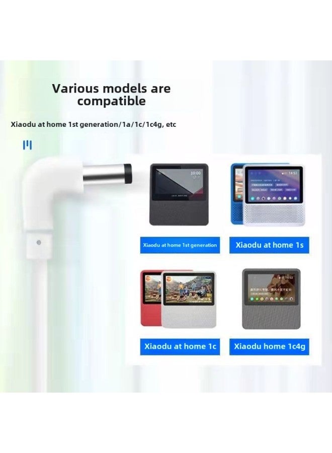Suitable For Small Charger Cable Small At Home 1C1S Power Cord Original Smart Speaker X8X6 Special Adapter-Color:White-Specifications:Small X8 Straight Head 1 M  - Image 5