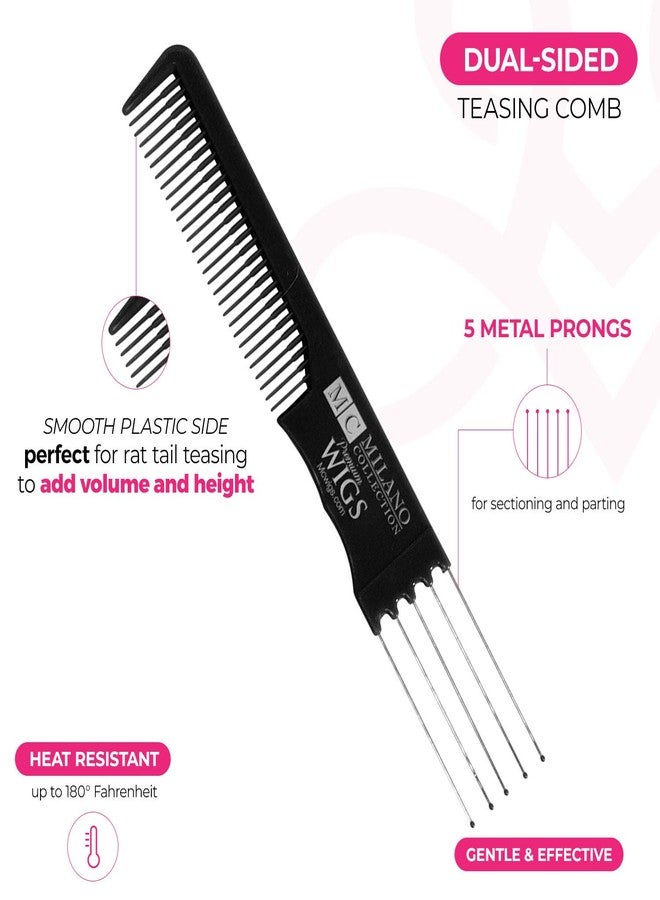 MILANO COLLECTION 5pc. Wig Accessories Essential Starter Kit with Original WiGrip, Mannequin Head, Suction Clamp, T-Pins, and Teasing Comb - Image 4