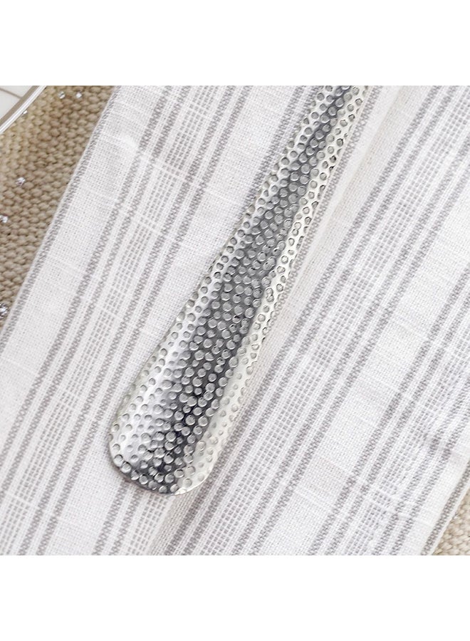 DANUBE HOME Sitello Hammered Slotted Turner – Premium Stainless Steel Spatula with Elegant Hammered Design, Heat-Resistant Kitchen Tool for Flipping, Frying & Serving Silver 26.2x6.7Cm - Image 2