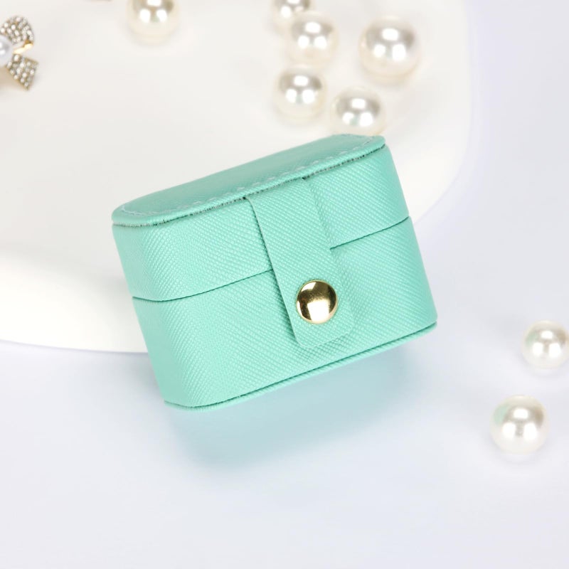 KUKUVR Small Travel Jewelry Box For Ring Stud Earring, Mini Jewelry Ring Holder for Multiple Rings, Portable Jewelry Storage Organizer Case (Blue) - Image 5