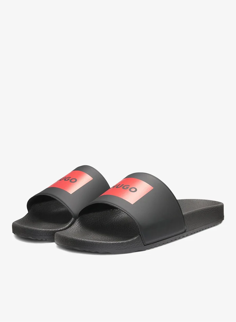 HUGO Slides with logo strap