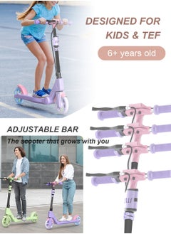 sway Kick Scooter, Foldable Scooter 2 Wheels with Adjustment Handlebar, Stand-Up Riding with Brakes, Suitable for 5+ Years and Older Teens Boys and Girls  - Image 2