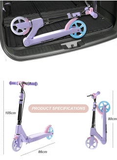 sway Kick Scooter, Foldable Scooter 2 Wheels with Adjustment Handlebar, Stand-Up Riding with Brakes, Suitable for 5+ Years and Older Teens Boys and Girls  - Image 3