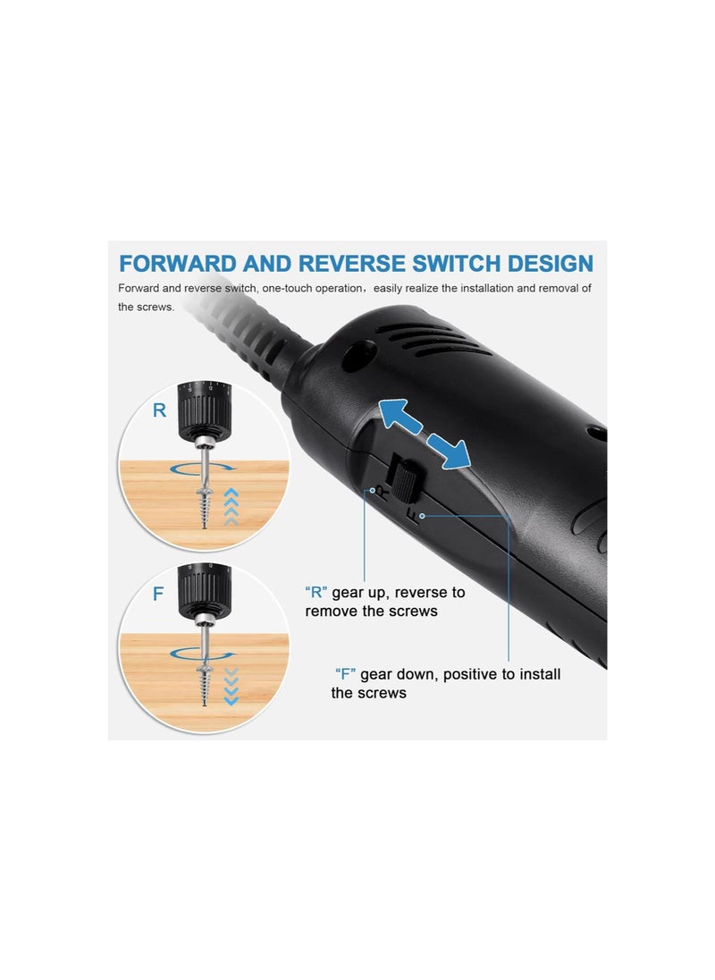 silvercnc - Electric Screwdriver Sets Torque Adjustable Drill Tool Applicable Batch Head 5mm 110-220V (BSD-101) - Image 1
