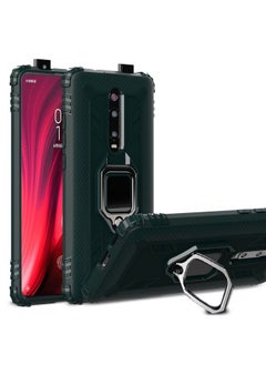 HuHa Case Cover For Xiaomi 9T & 9T Pro & Redmi K20 & Redmi K20 Pro Carbon Fiber Protective Case with 360 Degree Rotating Ring Holder Green 