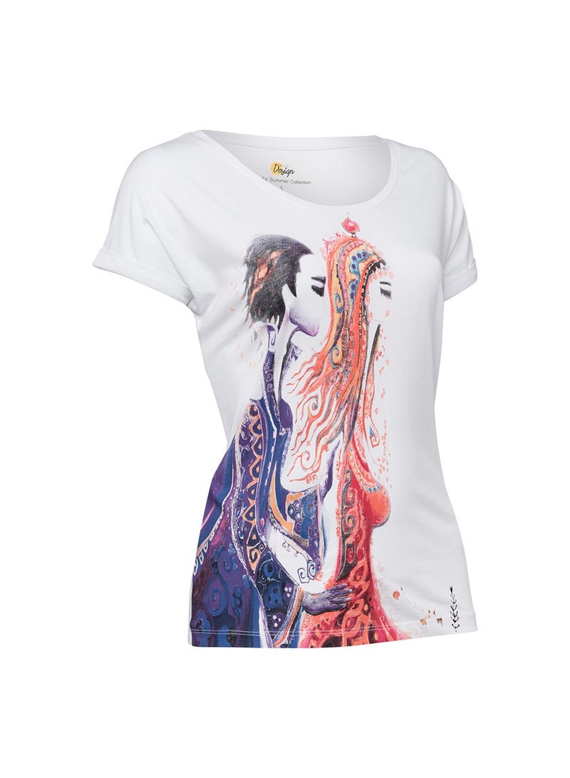 Biggdesign Biggdesing Love Womens Crew Neck T-Shirt - Image 3