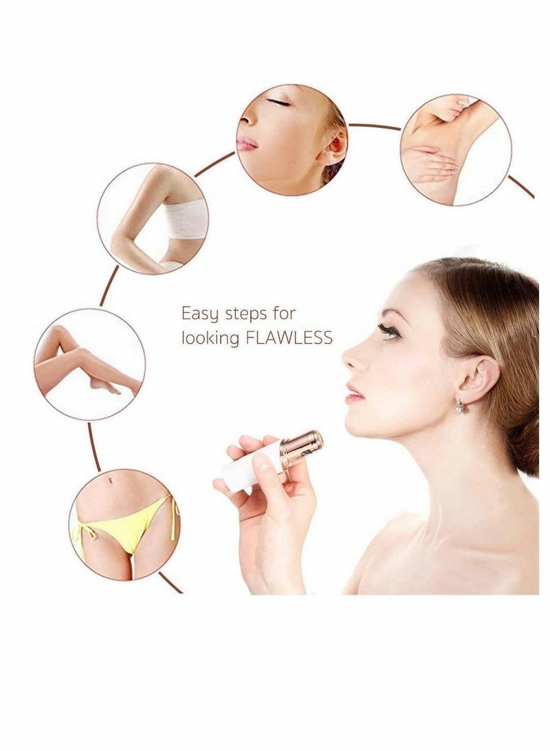 NIBEMINENT Facial Hair Remover Replacement Heads18K Rose Gold Plated Blade Head Perfect for First Gen NOT Compatible Next Finishing Touch Flawless As Seen On TV6 Count 1 Brush - Image 3