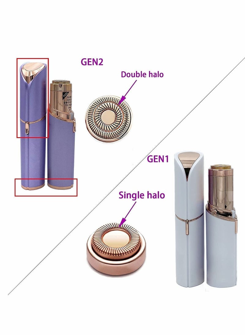 NIBEMINENT Facial Hair Remover Replacement Heads18K Rose Gold Plated Blade Head Perfect for First Gen NOT Compatible Next Finishing Touch Flawless As Seen On TV6 Count 1 Brush - Image 2