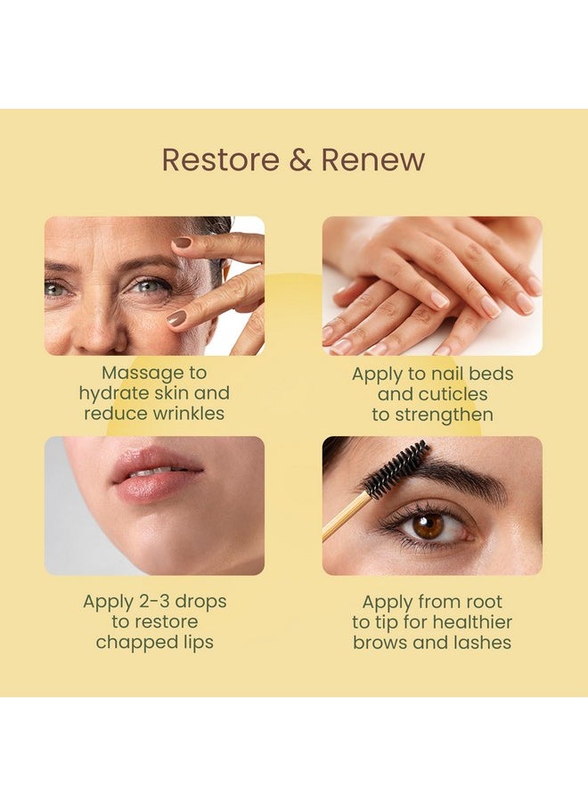 Rey Naturals - Castor Oil For Skin Massage | Castor Oil For Face | Castor Oil For Eyebrow Growth | Castor Oil For Eyelashes | Castor Oil For Hair Growth | Castor Oil Cold Pressed - 200 Ml X 2 - Image 1