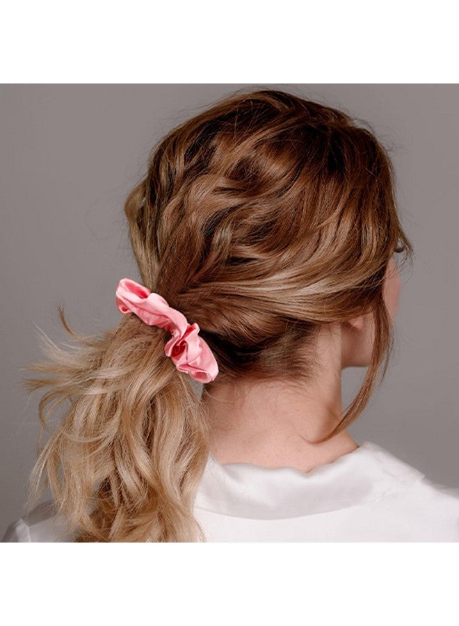 KICOSY Pink Silk Hair Scrunchies for Women Girls 12Pcs Bulk for Thick Hair No Damage Hair Ties Accessories - Image 3