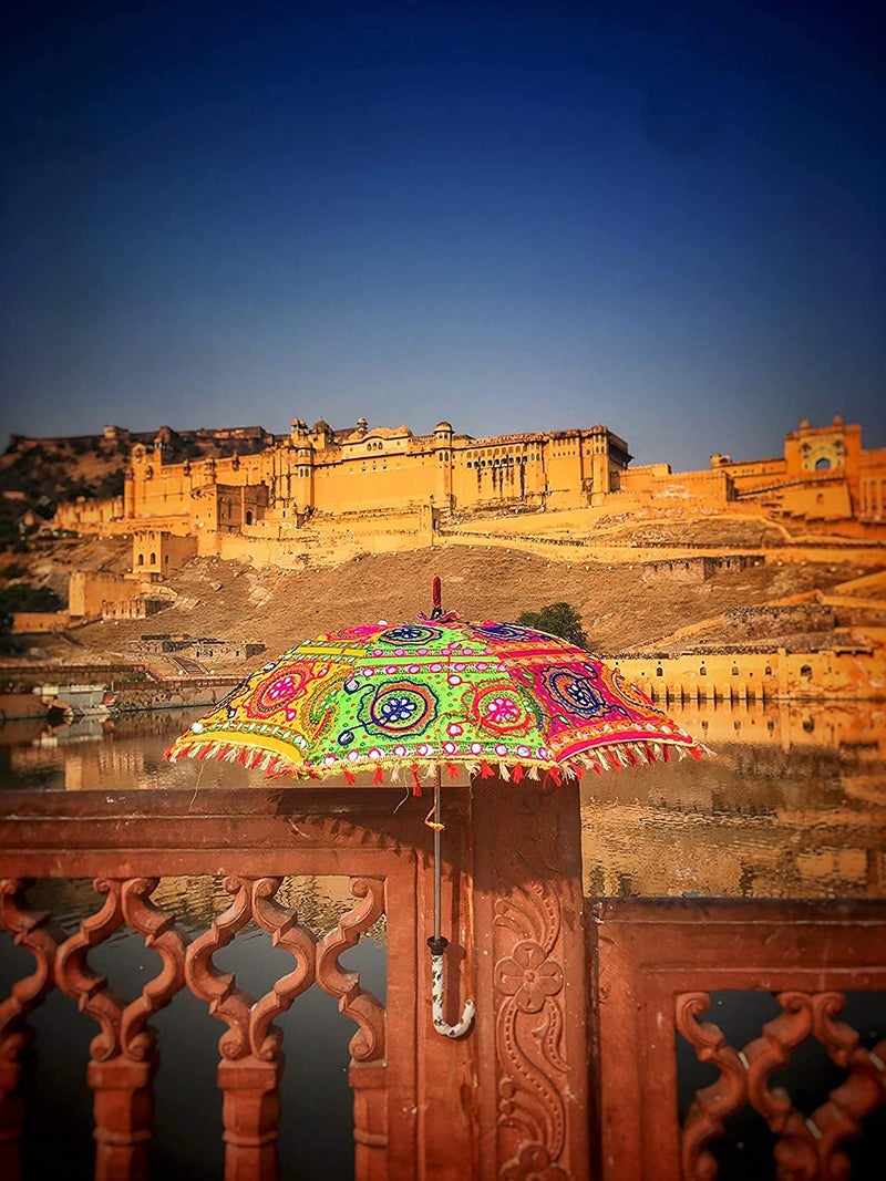 SM Creations مجموعة مظلات زفاف يدوية مزخرفة من SM Creations - مجموعة من 4 مظلات مفيدة لتزيين الحفلات والديكور المنزلي قبل الزفاف - Image 4
