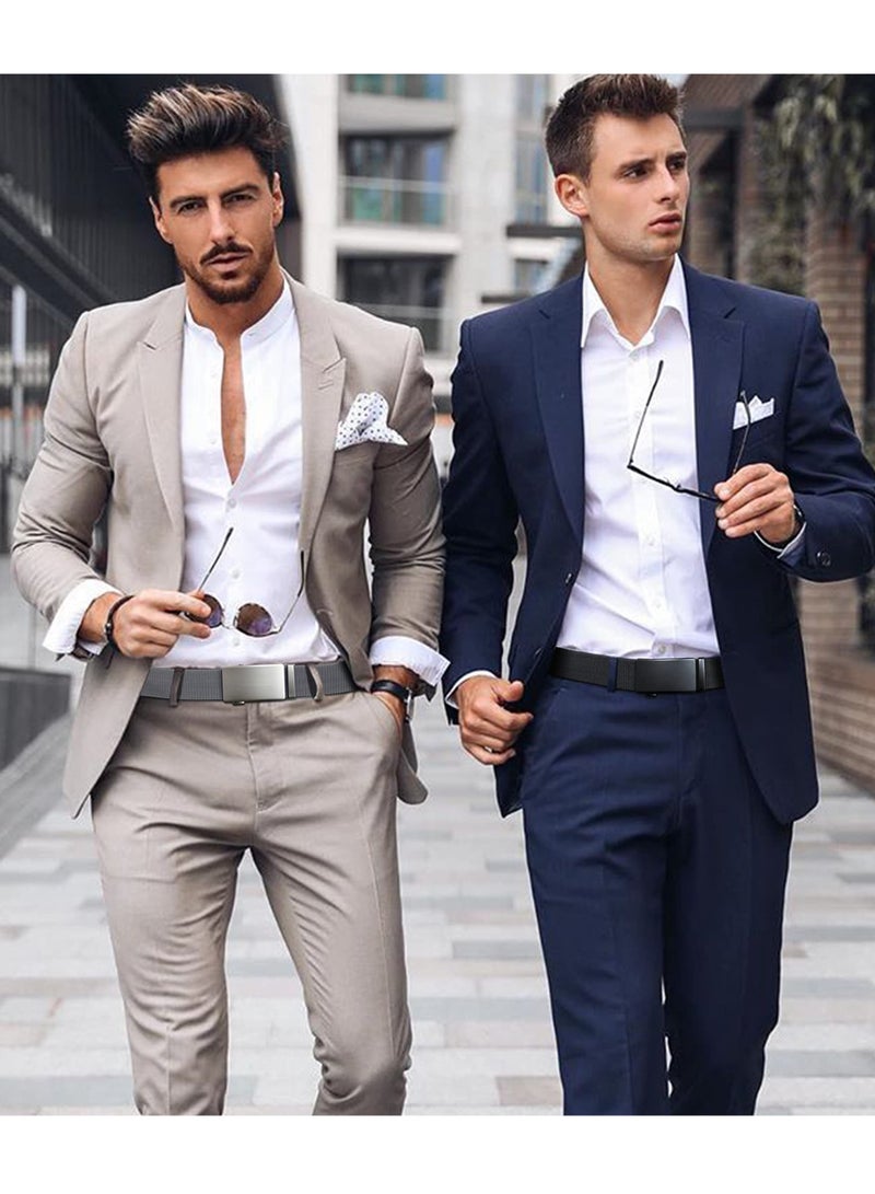 SOLARAE Belt Men, 2 Pack Elastic golf belts for men, Nylon Ratchet Belt Mens Belts Casual, Adjustable Trim to Fit - Image 4