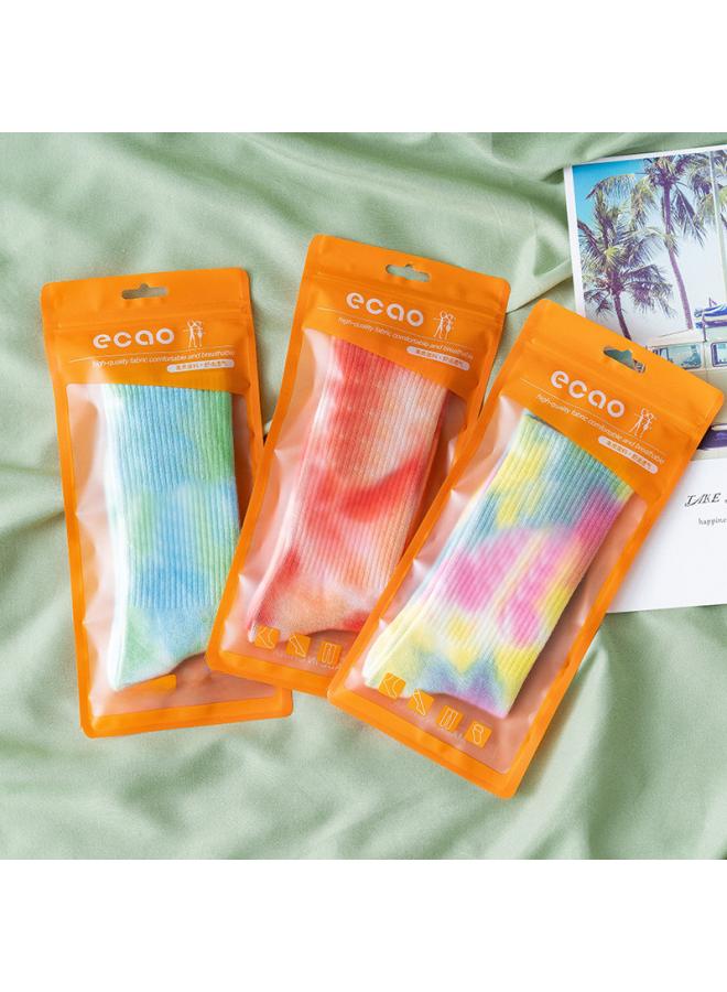 VUELO Tie-dye Mid-calf Cotton Socks Street Tide Socks, Gradient Grey Fashion Sports Socks, Unisex - Image 3