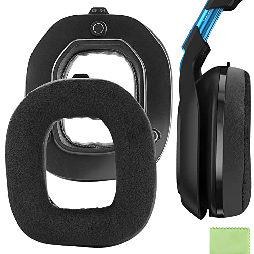 Geekria Comfort Hybrid Velour Replacement Ear Pads for Astro A50 Gen 3 Headphones, Ear Cushions (Black) - Image 1