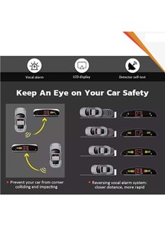Toby's Car Parking Sensor 4 Sensors Auto Reverse Assistance Backup Radar Detector System  - Image 4