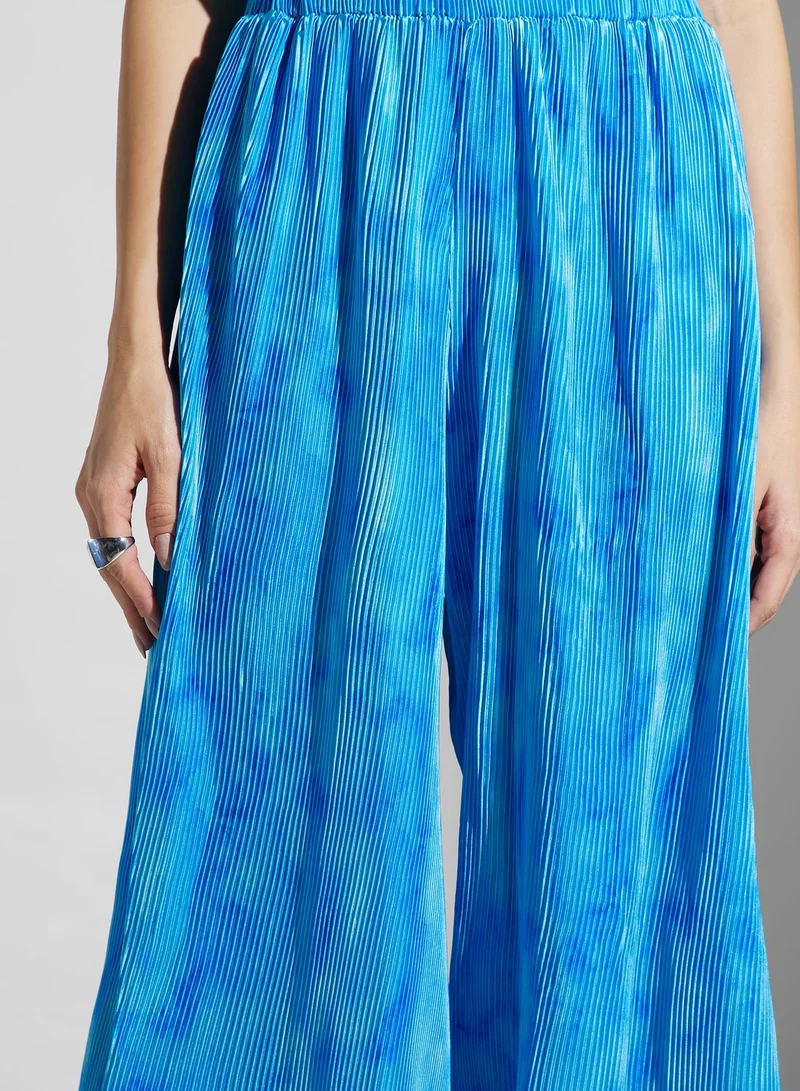 SINOIR Wide Leg Printed Pants