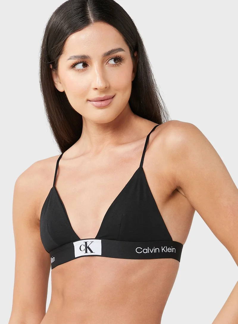 CALVIN KLEIN Logo Band Bikini Top