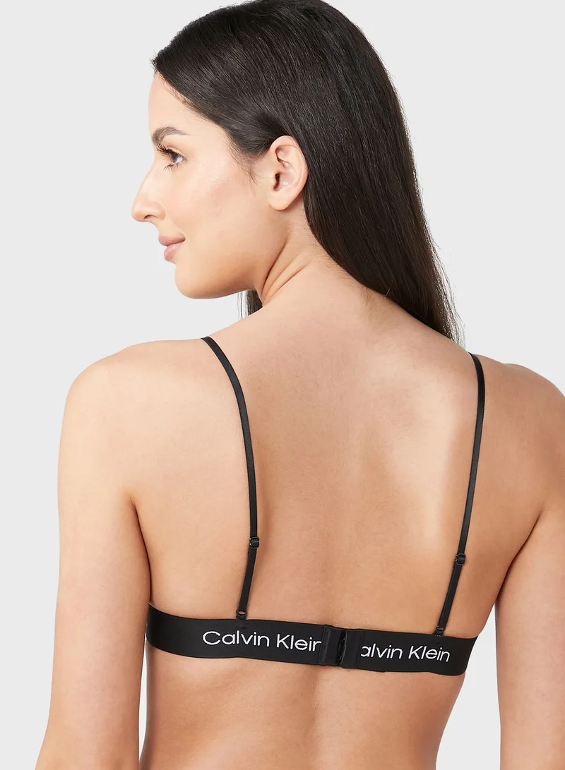 CALVIN KLEIN Logo Band Bikini Top